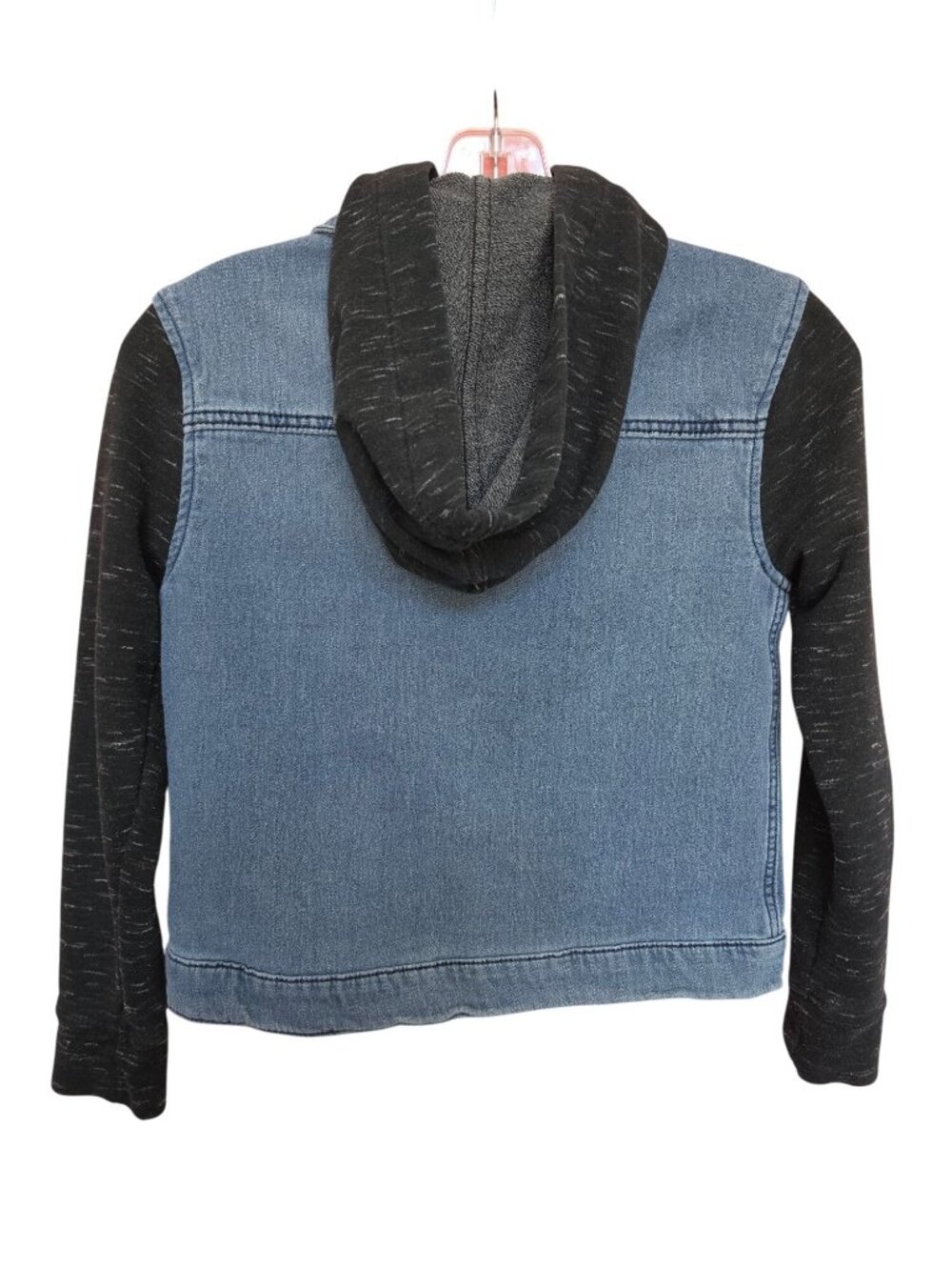 Art Class Kids Denim Jacket With Knit Sleeves & Hood M 8/10 - Picture 2 of 12